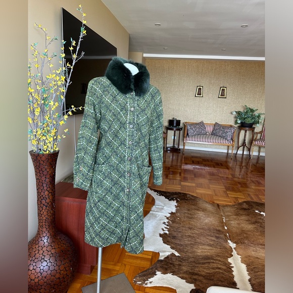 Fabulous VALENTINO unlined Coat s 10(fit M/S) 76%Wool,20Polyester3Viscosa1Cotton - Picture 8 of 12